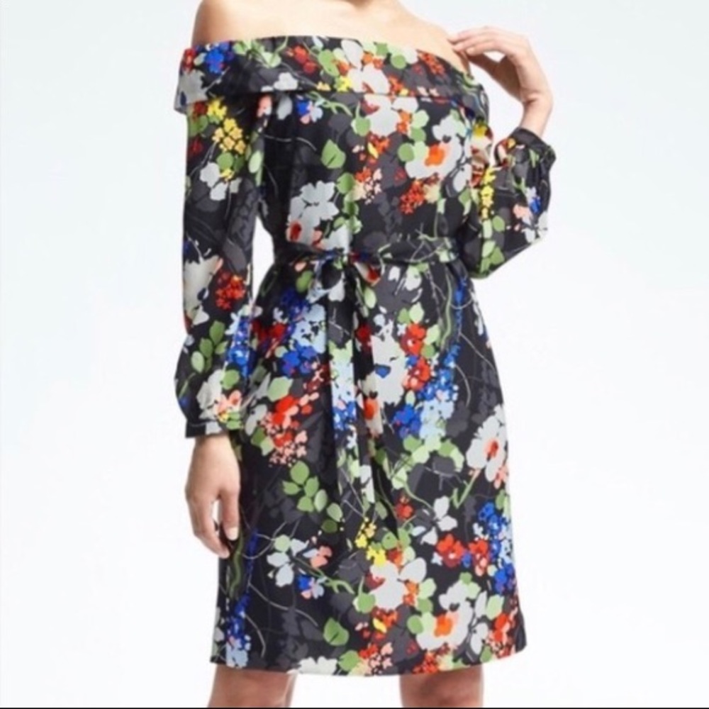 Banana Republic Off Shoulder Floral Dress
